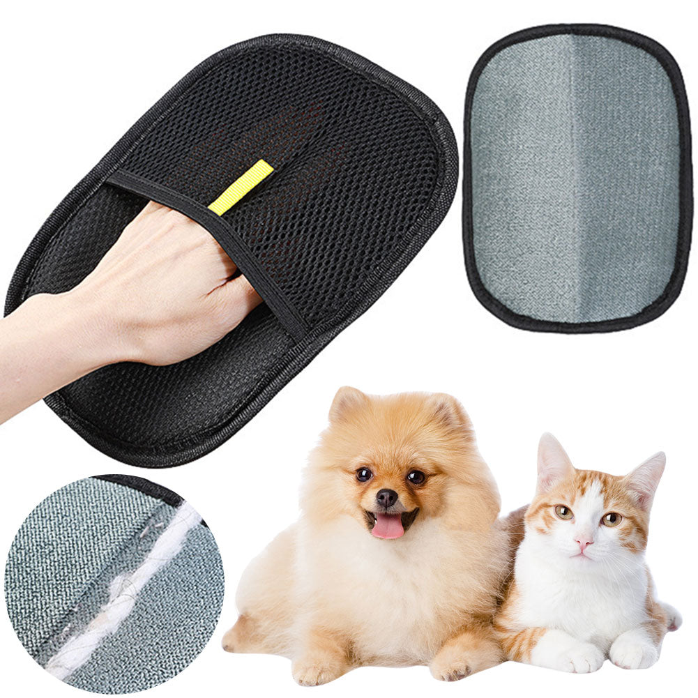Pet Hair Remover Gloves For Dog Cat Rabbit With Long Short Curly Hair